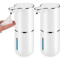 2er-Pack automatische Seifenspender, 380 ml berührungsloser automatischer Schaumseifenspender mit USB-Anschluss, wiederaufladbar, an der Wand von TIGREZY