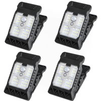 4 Solar-Klemmlichter – 11,2 cm große Solar-Klemmlichter – wasserdichte Lichter mit Bewegungsmelder, perfekt für Zäune, Bäume, Terrassen, Einfahrten von TIGREZY