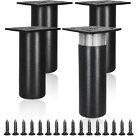 4 Stück verstellbare Möbelbeine, 10–11 mm, Möbelbeine aus Aluminiumlegierung mit Schrauben für Möbel, Sofa, Küchenschrank, Schwarz 4 Stück verstellbare Möbelbeine, 10–11 mm, Möbelbeine aus Aluminiumlegierung mit Schrauben für Möbel, Sofa, Küchenschrank, Schwarz von TIGREZY