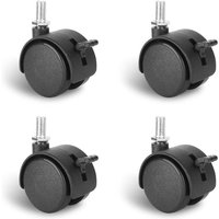 Tigrezy - 4er-Pack 1,5 Zoll Lenkrollen mit Drehzapfen, Ersatzrollen mit Feststellbremse, metrischem Gewindezapfen für Tischschublade, Pflanzenregal, Tigrezy - 4er-Pack 1,5 Zoll Lenkrollen mit Drehzapfen, Ersatzrollen mit Feststellbremse, metrischem Gewindezapfen für Tischschublade, Pflanzenregal, von TIGREZY