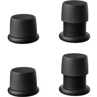 4er-Pack verstellbare Möbelerhöhungen, rutschfeste Möbelerhöhungen für Betten, Sofas, Tische und Stühle, 1,6-2,5 Zoll, Schwarz von TIGREZY