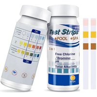 50 Poolstreifen, Teststreifen, 3 in 1 für Schwimmbecken, Chlor und pH, 3 in 1 Teststreifen für Spa, pH und Restchlor CI, genauer chemischer Tester, von TIGREZY