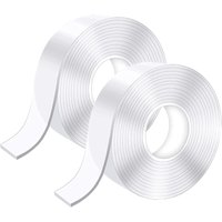 Tigrezy - 5M superstarkes doppelseitiges Klebeband, waschbares Nano-transparentes Klebeband, entfernbares spurloses doppelseitiges Klebeband (2 Stück) von TIGREZY
