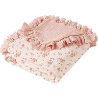 Babydecken aus Musselin mit Rüschen, Baumwolldecke für das Kinderbett für Babys, Säuglinge und Kleinkinder, ultraweich und leicht, 92 x 102 cm (Blume) von TIGREZY