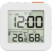 Digitale Badezimmeruhr, Duschtimer, Hygrometer, Thermometer, Wanduhr, wasserdichter Duschtimer, weiß von TIGREZY