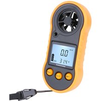 Digitales Anemometer zur Messung von Windgeschwindigkeit und Temperatur mit hintergrundbeleuchtetem LCD-Display, für Schießsport, Heizungs-, von TIGREZY