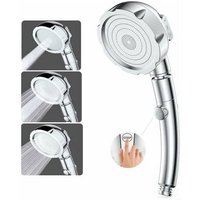 Tigrezy - Duschkopf, Handbrause, Hochdruck-Duschkopf, 3 Duschmodi, Badezimmer, ABS-Edelstahl, mit Stopp-Taste, universeller Typ, Hochdruck, Tigrezy - Duschkopf, Handbrause, Hochdruck-Duschkopf, 3 Duschmodi, Badezimmer, ABS-Edelstahl, mit Stopp-Taste, universeller Typ, Hochdruck, von TIGREZY
