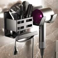 Haartrockner-Wandhalterung ohne Bohren, mit Kabelmanagement für Badezimmer, Schlafzimmer, Hotel, Schwarz Haartrockner-Wandhalterung ohne Bohren, mit Kabelmanagement für Badezimmer, Schlafzimmer, Hotel, Schwarz von TIGREZY