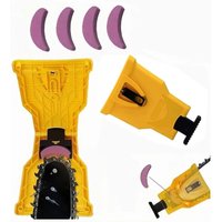 Kettensägen-Schärfset mit 4 Schleifsteinen Schärfer für Kettensägen Kettensägen-Schärfwerkzeug für 14/16/18/20-Zoll-Ketten von TIGREZY