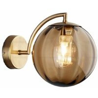 Neu Nordic Moderne Wand Lampe Ø15CM Bernstein Glas Ball Wand Lampe Wandleuchte Leuchte Metall Halterung Wand Lampe (Bernstein) von TIGREZY