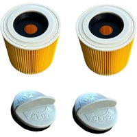 Premium-Filterkartuschen [2er-Pack] – Filter für Kärcher Nass- und Trockensauger WD2, WD3, MV2, MV3 Staubsaugerzubehör von TIGREZY