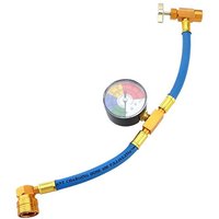 R134A-Kältemittel-Ladeschlauch-Set für Klimaanlagen mit 1/2-Zoll-selbstdichtendem Ventil und Ladeschlauch mit Manometer, kompatibel mit dem von TIGREZY