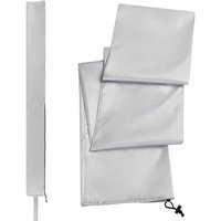 Rotierende Wäschetrockner-Abdeckung, wasserdicht und mit Reißverschluss, für Wäscheleine und Wäscheständer im Garten (Silber) von TIGREZY