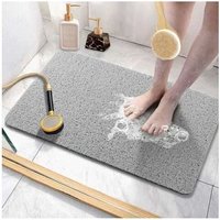 Rutschfeste Duschmatte mit Ablauflöchern, schnell trocknend, schimmelhemmend, weich und bequem, Luffa-Badematte, Massageduschmatte für Nassbereiche von TIGREZY