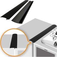 Silikon-Herdspaltabdeckungen (2er-Pack), hitzebeständiger Ofenspaltfüller dichtet Lücken zwischen Herdplatte und Theke ab, leicht zu reinigender von TIGREZY