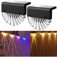 Solar-Außenlampe, 2er-Set, Solarlampe für Gartendekoration, wasserdichte LEDs für Terrasse, Stufen und - Tigrezy Solar-Außenlampe, 2er-Set, Solarlampe für Gartendekoration, wasserdichte LEDs für Terrasse, Stufen und - Tigrezy von TIGREZY