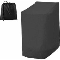 Stapelbare Gartenstuhl-Abdeckung, 210D Oxford, wasserdicht, Schutzhülle für Outdoor-Terrassensessel mit verstellbarem Seil, 114 x 85 x 65 cm (210D, von TIGREZY