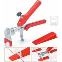 2,0-mm-Fliesenverlegehilfen-Set, Fliesennivellierungsset mit 1 Zange, 400 Clips (2,0 mm), 100 wiederverwendbaren Keilen zum Verlegen von Fliesen mit von TIGREZY