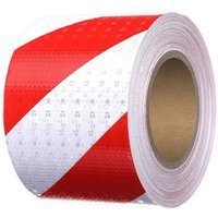 25 m x 10 cm rotes und weißes selbstklebendes reflektierendes Klebeband, hochintensives reflektierendes Sicherheitsklebeband, reflektierendes von TIGREZY