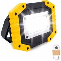 30W Flutlicht-Batterie-Sicherheitslicht mit 3 Modi, Camping-COB-Flutlicht mit usb, wasserdicht zum Angeln, Wandern (Batterie nicht im Lieferumfang von TIGREZY