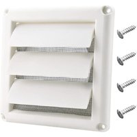 4-Zoll-Trockner-Entlüftungsabdeckung für Außenwand-Entlüftungshaube, Auslass-Luftstrom-Entlüftung, Trockner-Entlüftung mit Sieb, inkl. 4 Schrauben 4-Zoll-Trockner-Entlüftungsabdeckung für Außenwand-Entlüftungshaube, Auslass-Luftstrom-Entlüftung, Trockner-Entlüftung mit Sieb, inkl. 4 Schrauben von TIGREZY