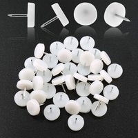 Tigrezy - 40 Stück Möbelgleiter zum Einnageln, 18 mm, Nylon-Stuhlgleiter für Holzböden, weißer Tischbeinschutz aus Kunststoff, Stuhlfußgleiter für Tigrezy - 40 Stück Möbelgleiter zum Einnageln, 18 mm, Nylon-Stuhlgleiter für Holzböden, weißer Tischbeinschutz aus Kunststoff, Stuhlfußgleiter für von TIGREZY