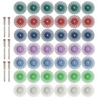 42-teiliges 1-Zoll-Radialborstenscheiben-Set mit 3-mm-Schaft für Rotationswerkzeuge, Detail-Schleifscheibe zum Polieren von Schmuck, Holz und Metall, von TIGREZY