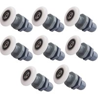 8 Stück Rollenrollen für Duschtüren, 25 mm Duschrollen, Schiebetürrollen, einzelne Duschtürläufer, Fellglastüren mit einer Dicke von etwa 4 bis 6 mm 8 Stück Rollenrollen für Duschtüren, 25 mm Duschrollen, Schiebetürrollen, einzelne Duschtürläufer, Fellglastüren mit einer Dicke von etwa 4 bis 6 mm von TIGREZY