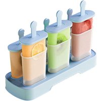 Eisformen-Set, 6-teilig, Eis am Stiel-Maker, BPA-frei, leicht zu lösende Eisformen, selbstgemachte Eiscreme-Formen (blau) von TIGREZY