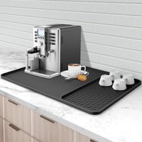 Tigrezy - Kaffeematte aus Silikon, 60 x 40 cm, Barmatte mit abnehmbarer Abtropfmatte – passt unter die Kaffeemaschine und den Geschirrständer von TIGREZY