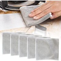 Tigrezy - Mehrzweck-Spüllappen aus Draht, hochwertiges Geschirrspültuch aus Metalldraht, zum Schrubben und Reinigen von Geschirr und Spülbecken (5 von TIGREZY