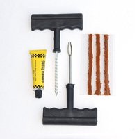 Tigrezy - Reparaturset für schlauchlose Reifen – 3 Dochte à 100 mm + 10 ml Kleber + Schneider & Stanzer mit T-Griff – Pannenset für Motorrad, Auto, von TIGREZY