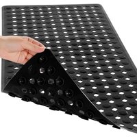 Rutschfeste Badewannenmatte, 88 x 40 cm lange Duschmatte, maschinenwaschbare Badematte mit Abflusslöchern und Saugnäpfen, weich an den Füßen, von TIGREZY