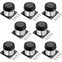 Stück verstellbare Möbelbeine 5 cm, verstellbare Möbelfüße, rundes Edelstahl-Metall, verstellbare Höhe 0–15 mm, für Sofabeine, Möbelfüße, Stück verstellbare Möbelbeine 5 cm, verstellbare Möbelfüße, rundes Edelstahl-Metall, verstellbare Höhe 0–15 mm, für Sofabeine, Möbelfüße, von TIGREZY
