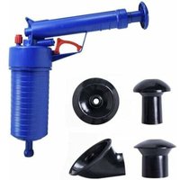 Toilettenrohr-Entblocker, Druckluftpumpe für Küchenspüle, Waschbecken, mit 4 verschiedenen Saugnäpfen (blau) von TIGREZY