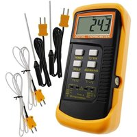 Typ-K-Thermometer mit 1300 °C-Thermoelementsensor (°c, °f und k mit 4 Thermoelementen (festverdrahtet und Edelstahl) - Tigrezy von TIGREZY