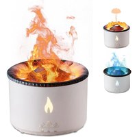 Volcano Flame Aroma Diffuser Luftbefeuchter: 300 ml Aromatherapie-Luftbefeuchter Qualle/Flamme, 2 Nebelmodi (zweifarbige Flamme) von TIGREZY