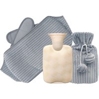 Wärmflasche mit Bezug, Set mit drei 1-Liter-Gürtelwärmflaschen mit Bezug für Kinder, Erwachsene, ältere Frauen, PVC, geeignet für Nacken, Schultern von TIGREZY