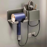 Wandhalterung für Haartrockner – selbstklebende Badezimmerhalterung aus Metall – kompatibel mit Dyson-Haartrocknern (schwarz) von TIGREZY