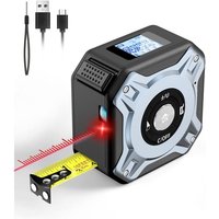 Wiederaufladbares Laser-Maßband, 40 m Laser-Entfernungsmesser und 5 m Maßband, digitales Maßband mit LCD-Anzeige, misst Fläche, Entfernung und Wiederaufladbares Laser-Maßband, 40 m Laser-Entfernungsmesser und 5 m Maßband, digitales Maßband mit LCD-Anzeige, misst Fläche, Entfernung und von TIGREZY