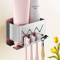 Zahnbürstenhalter zur Wandmontage, Halter für elektrische Zahnbürsten aus Edelstahl, selbstklebender Zahnbürstenhalter, ohne Bohren Zahnbürstenhalter zur Wandmontage, Halter für elektrische Zahnbürsten aus Edelstahl, selbstklebender Zahnbürstenhalter, ohne Bohren von TIGREZY