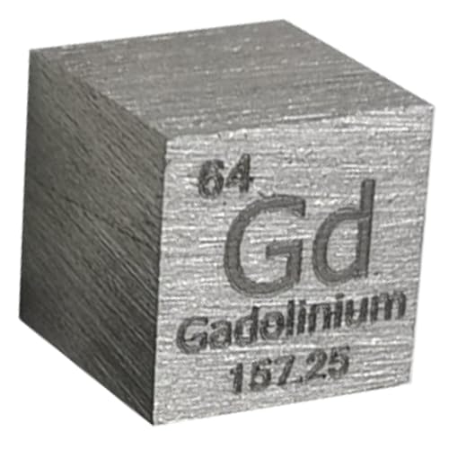 TIHONORI 10 mm Würfel aus reinem Metallelement – Periodensystem-Probenwürfel,Gadolinium von TIHONORI