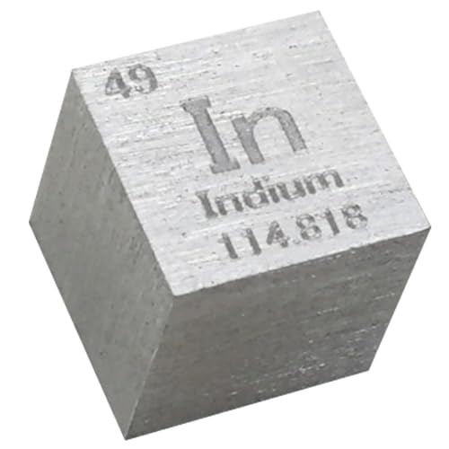 TIHONORI Indiumwürfel – 10 mm große Würfel aus reinen Metallelementen – lasergraviertes Würfelset mit hoher Dichte für eine Sammlung des Periodensystems der Elemente, Indium TIHONORI Indiumwürfel – 10 mm große Würfel aus reinen Metallelementen – lasergraviertes Würfelset mit hoher Dichte für eine Sammlung des Periodensystems der Elemente, Indium von TIHONORI