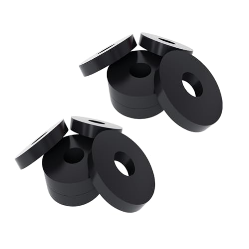 TIHONORI 10 Stück Schwarze Flache Gummischeiben OD 45 mm / 50 mm, Gummischeiben in Mehreren Größen für Stoßdämpfung, Abdichtung und Rutschfestigkeit,Schwarz,45 * 20 * 16 TIHONORI 10 Stück Schwarze Flache Gummischeiben OD 45 mm / 50 mm, Gummischeiben in Mehreren Größen für Stoßdämpfung, Abdichtung und Rutschfestigkeit,Schwarz,45 * 20 * 16 von TIHONORI