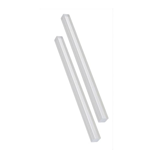 TIHONORI 2 Stück quadratische Lichtleiter-Acrylstäbe für DIY-Bastelarbeiten Länge 50 cm transparenter quadratischer Acrylstab zur Dekoration,8mm*8mm von TIHONORI