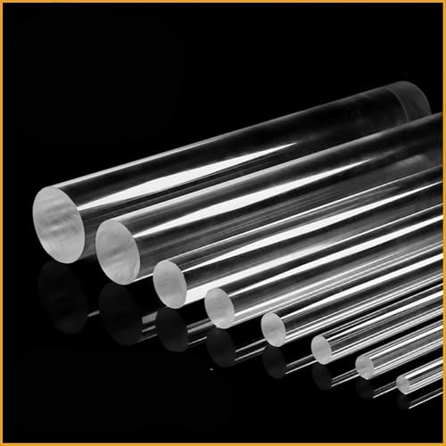 TIHONORI 2 Stück transparente Acrylstäbe Länge 50cm DIY Material Blumenarrangement Dekoration Durchmesser 6mm-35mm Acryl Rundstäbe,18mm von TIHONORI