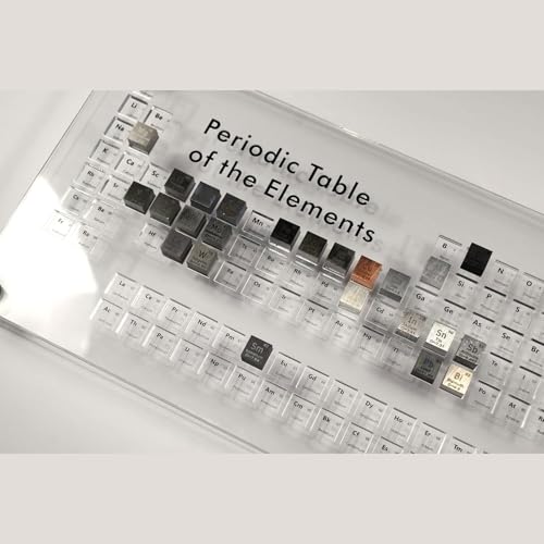 TIHONORI Acrylablage für Elementwürfel 10 mm (0,39"), Transparenter Halter für Periodensystem, Displayständer für Chemische Elemente von TIHONORI