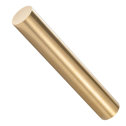 TIHONORI Massive Runde Messingstange von 150mm, H59 Messing Stangenmaterial für DIY, Handwerk, Industrie und BAU,Diameter 24mm von TIHONORI