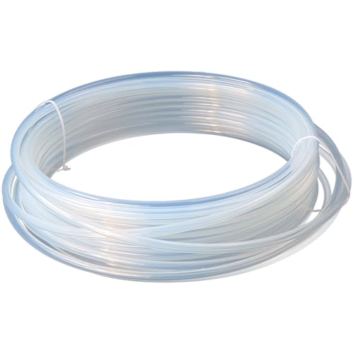 TIHONORI Transparenter PTFE-Schlauch, Außendurchmesser 8mm-10mm, 5 Meter Flexibler Teflonschlauch für Labor, Wasserkühlung, 3D-Drucker,10mm*8mm von TIHONORI