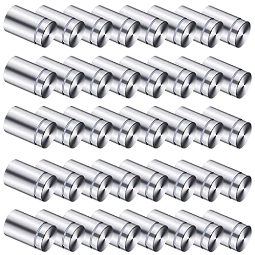 TIHOOK 40 STK Edelstahl Abstandshalter Wand, Montagekleinteile Acryl Abstandshalter, Schrauben Halter für Werbung, 12 x 20 mm Nägel Glas Standoff Halter von TIHOOK